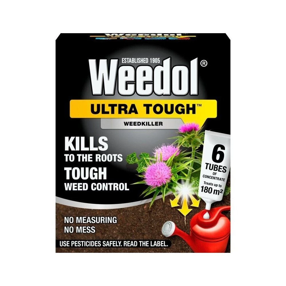 Weedol Ultra Tough Weedkiller (Liquid Concentrate) - 6 Tubes 1 Weedol Ultra Tough Weedkiller (Liquid Concentrate) - 6 Tubes