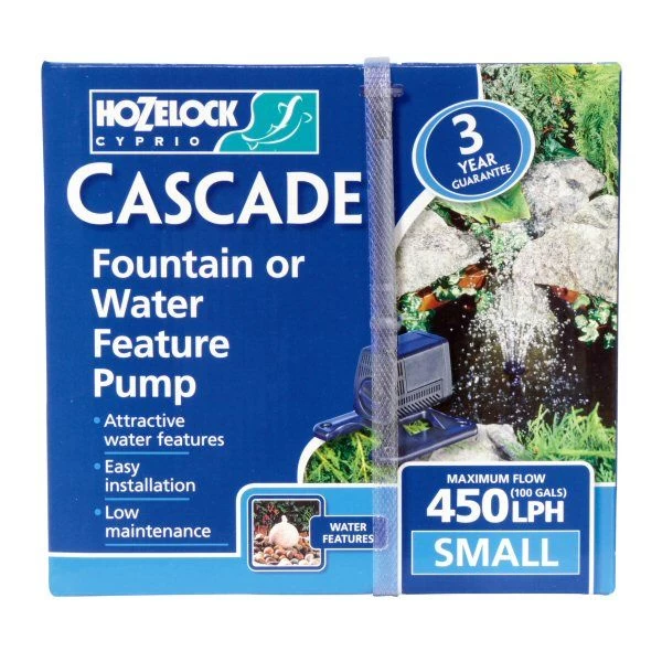 Hozelock Cascade 450 Fountain Or Water Feature Pond Pump - 3303 1 Hozelock Cascade 450 Fountain Or Water Feature Pond Pump - 3303