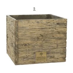 Woodlodge 37cm Heritage Oak Square Planter -Garden Care Sale 5021346487725 3