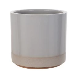 Woodlodge 38cm Pastel Grey Glazed Pot