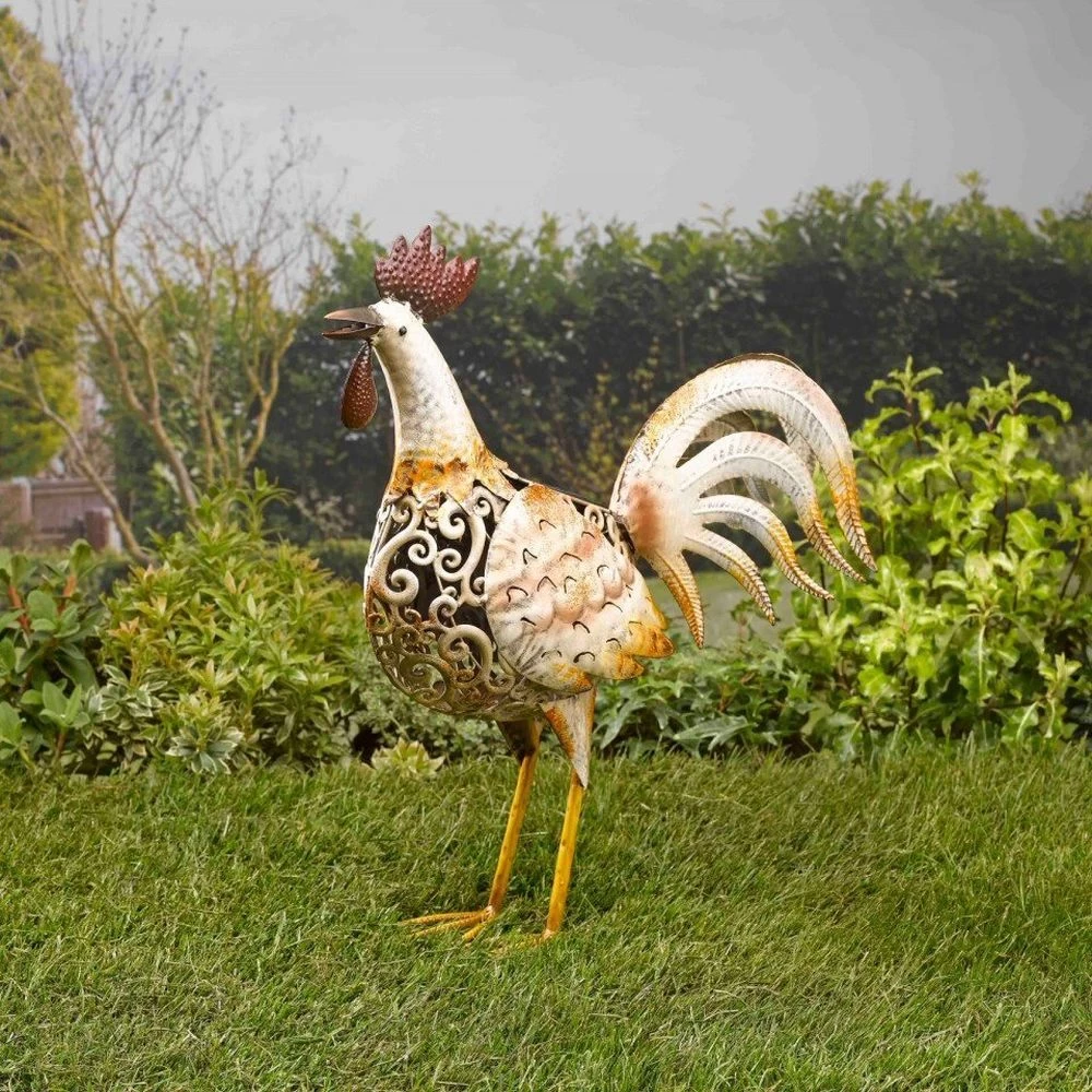 Smart Solar 45cm Metal Cockerel Silhouette 2 Smart Solar 45cm Metal Cockerel Silhouette - Image 2