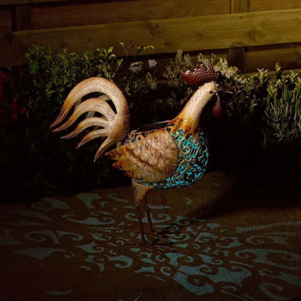 Smart Solar 45cm Metal Cockerel Silhouette 3 Smart Solar 45cm Metal Cockerel Silhouette - Image 3