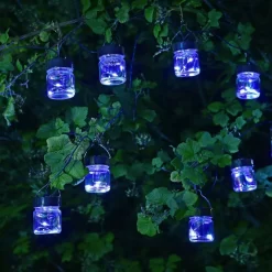 Smart Solar 10 Firefly LED Opal Jar String Lights -Garden Care Sale 5050642067638 3