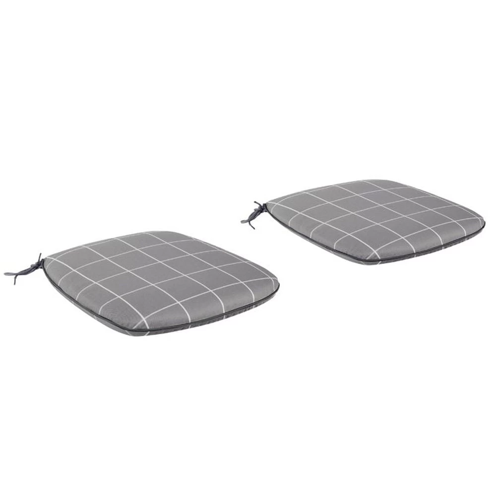 Kettler Cafe Roma Slate Checkered Seat Pads (1 Pair) 1 Kettler Cafe Roma Slate Checkered Seat Pads (1 Pair)