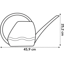 Elho 3.5 Litre Anthracite Aquarius Watering Can -Garden Care Sale 8711904303723 3