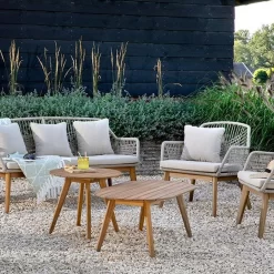 Decoris 55cm Acacia Seville Outdoor Wooden Side Table 5 Decoris 55cm Acacia Seville Outdoor Wooden Side Table -Garden Care Sale 8720093955033 3