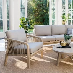 Kettler Cora Rope Lounge Wooden Armchair (Pair) -Garden Care Sale 9333190256874 3